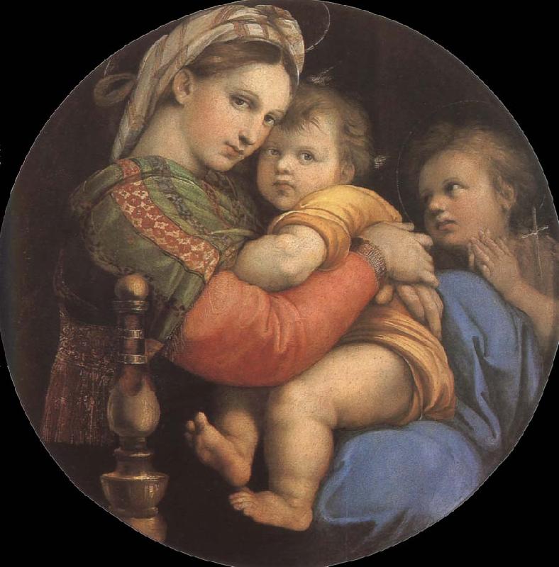 RAFFAELLO Sanzio The virgin mary in the chair oil painting image